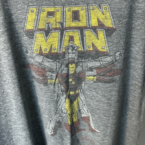Junk Food Clothing Iron Man Graphic Tee - Gray and Yellow - Picture 4 of 5